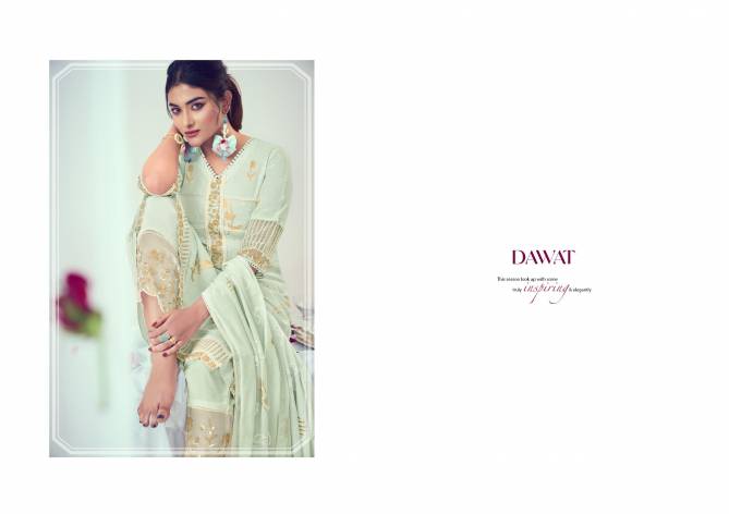 Dawat By Jay Vijay Digital Printed Embroidery Pure Cotton Salwar Suits Wholesale Market In Surat
